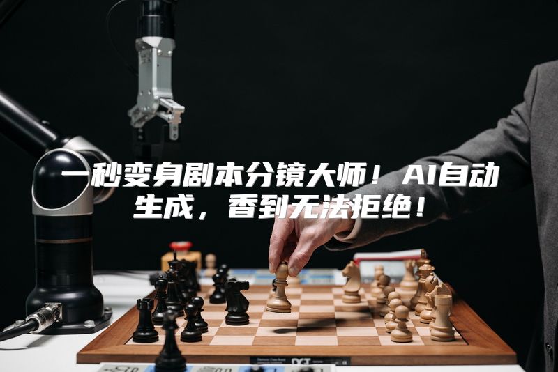 一秒变身剧本分镜大师！AI自动生成，香到无法拒绝！