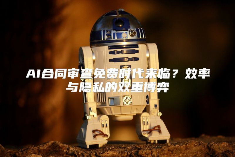 AI合同审查免费时代来临？效率与隐私的双重博弈