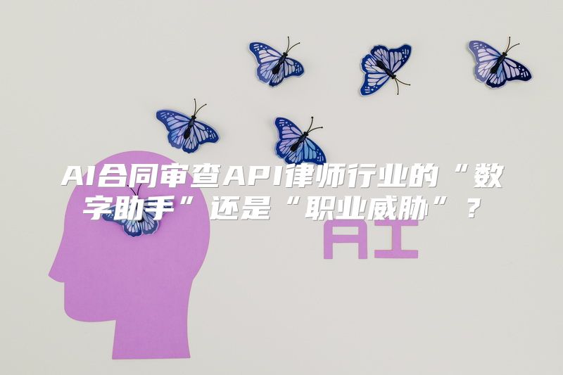 AI合同审查API律师行业的“数字助手”还是“职业威胁”？