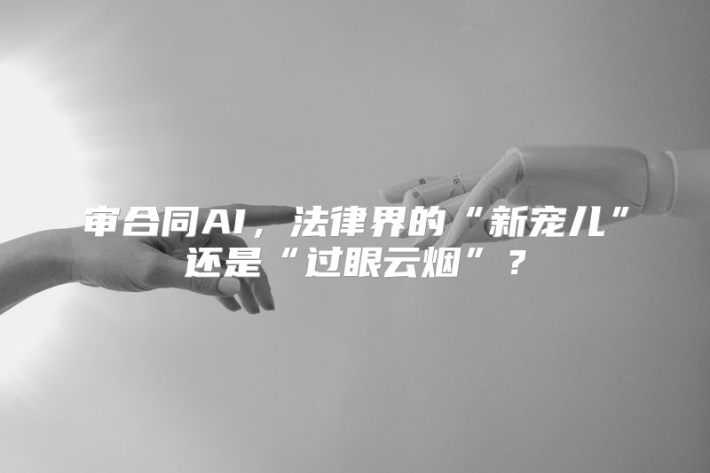 审合同AI，法律界的“新宠儿”还是“过眼云烟”？