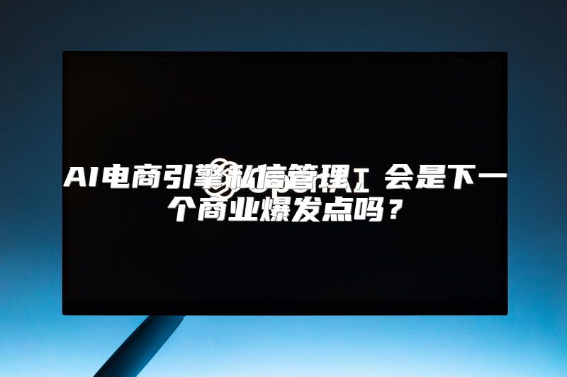 AI电商引擎私信管理，会是下一个商业爆发点吗？