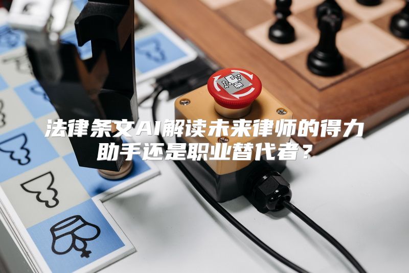 法律条文AI解读未来律师的得力助手还是职业替代者？