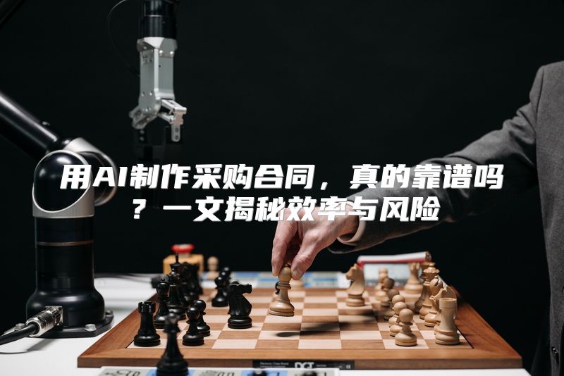 用AI制作采购合同，真的靠谱吗？一文揭秘效率与风险