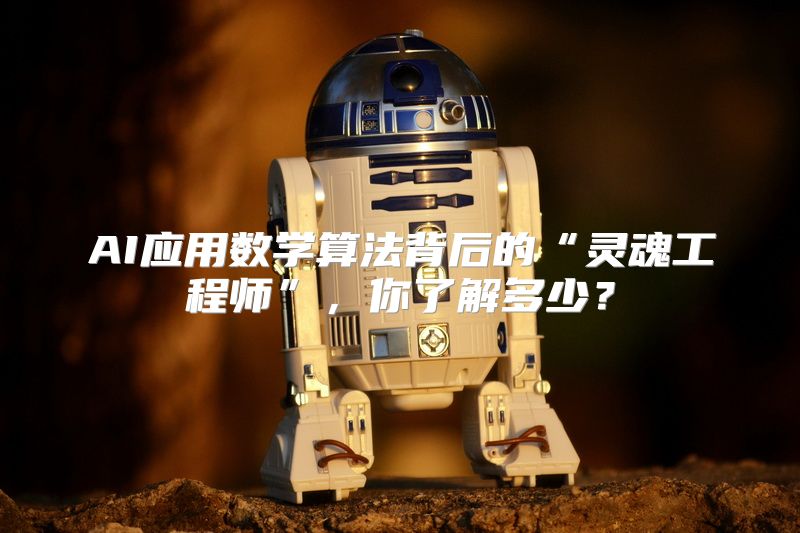 AI应用数学算法背后的“灵魂工程师”，你了解多少？
