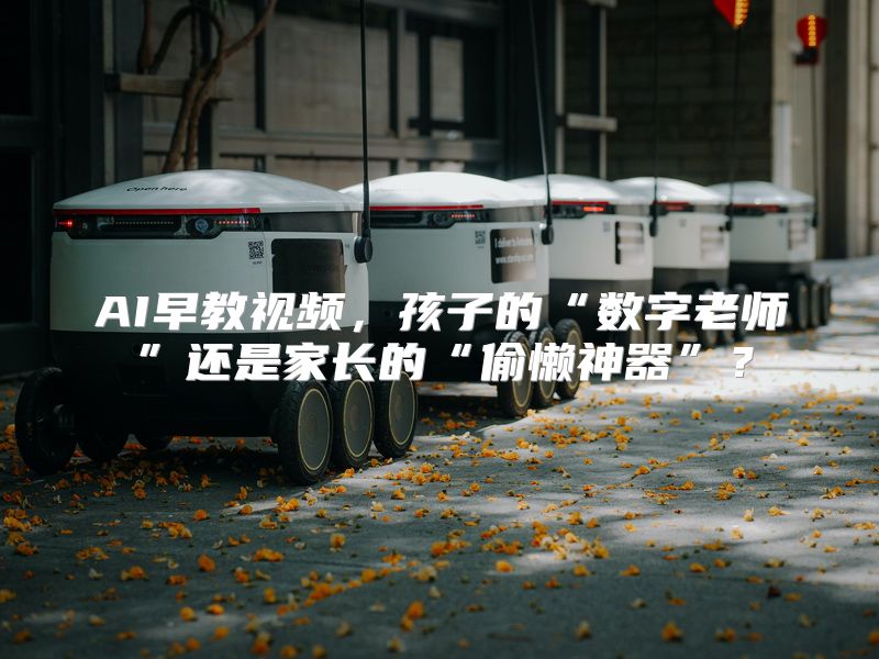 AI早教视频，孩子的“数字老师”还是家长的“偷懒神器”？