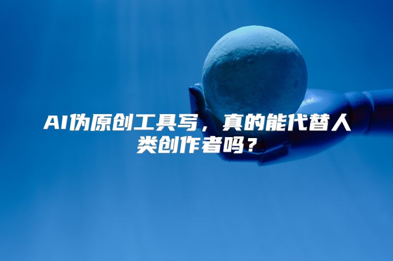 AI伪原创工具写，真的能代替人类创作者吗？