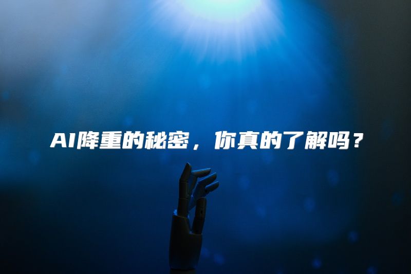 AI降重的秘密，你真的了解吗？