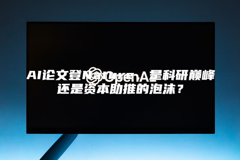 AI论文登Nature，是科研巅峰还是资本助推的泡沫？