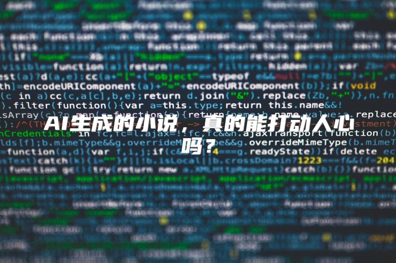 AI生成的小说，真的能打动人心吗？