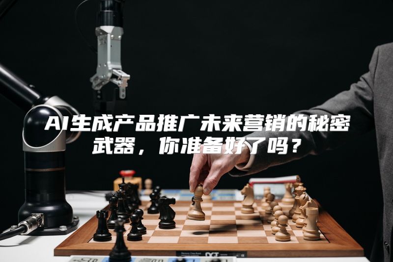 AI生成产品推广未来营销的秘密武器，你准备好了吗？
