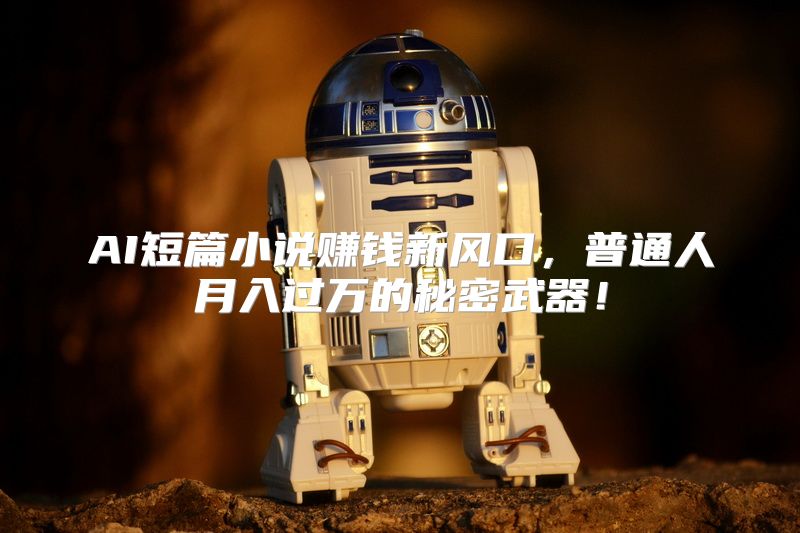 AI短篇小说赚钱新风口，普通人月入过万的秘密武器！