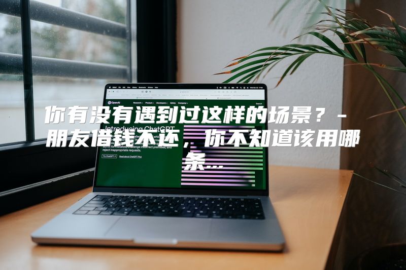 你有没有遇到过这样的场景？- 朋友借钱不还，你不知道该用哪条...