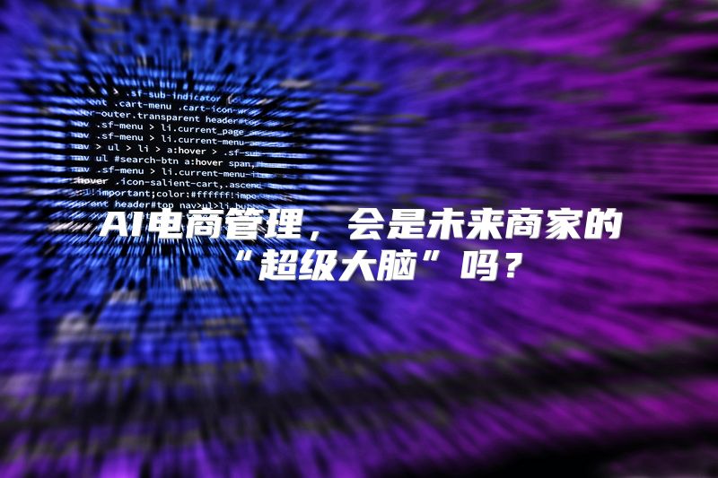 AI电商管理，会是未来商家的“超级大脑”吗？