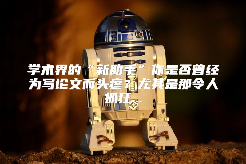 学术界的“新助手”你是否曾经为写论文而头疼？尤其是那令人抓狂...