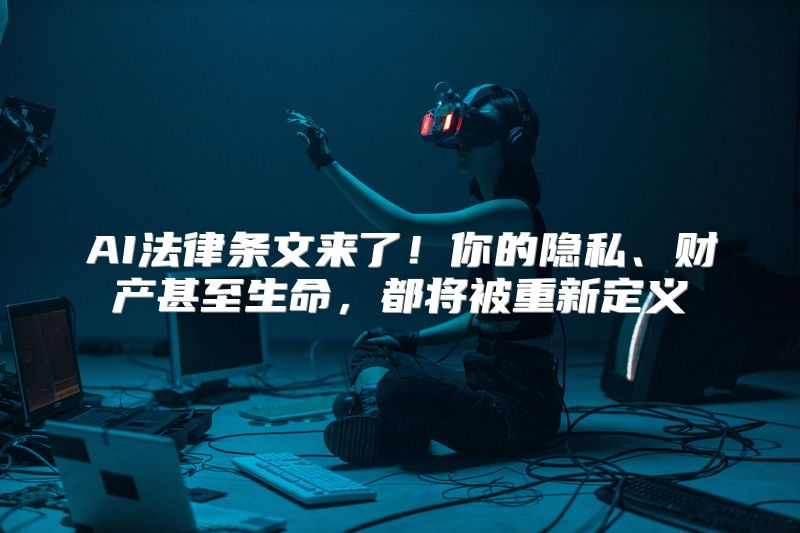 AI法律条文来了！你的隐私、财产甚至生命，都将被重新定义
