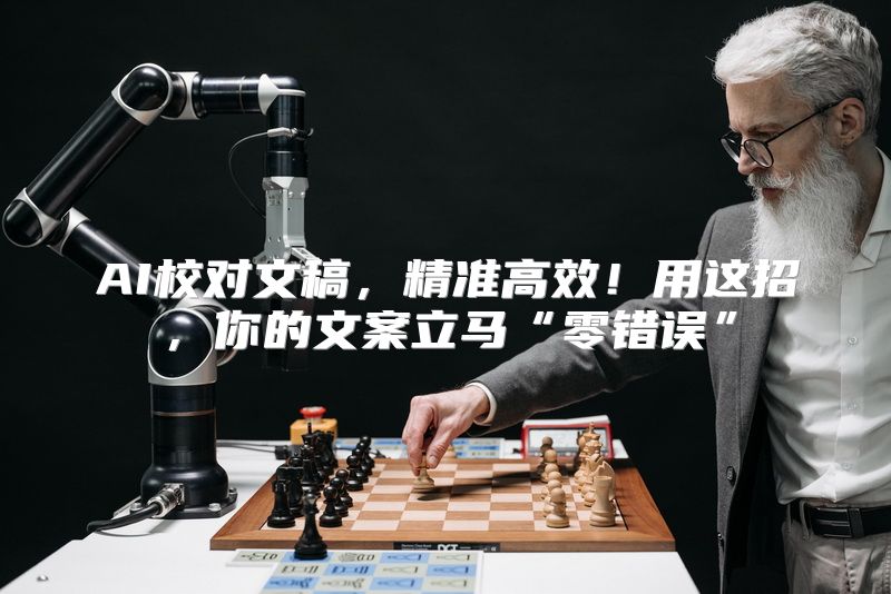 AI校对文稿，精准高效！用这招，你的文案立马“零错误”