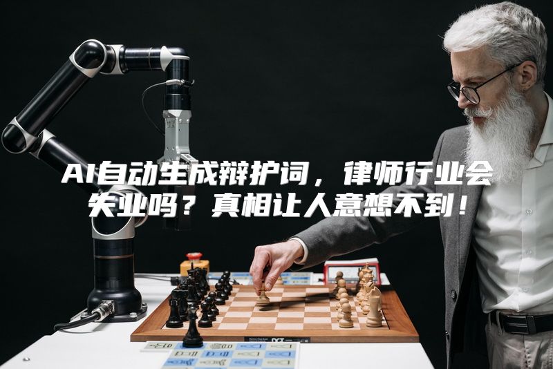 AI自动生成辩护词，律师行业会失业吗？真相让人意想不到！