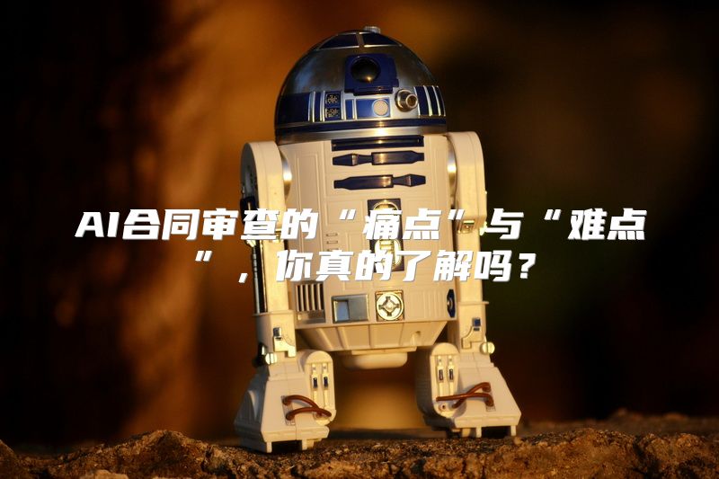 AI合同审查的“痛点”与“难点”，你真的了解吗？