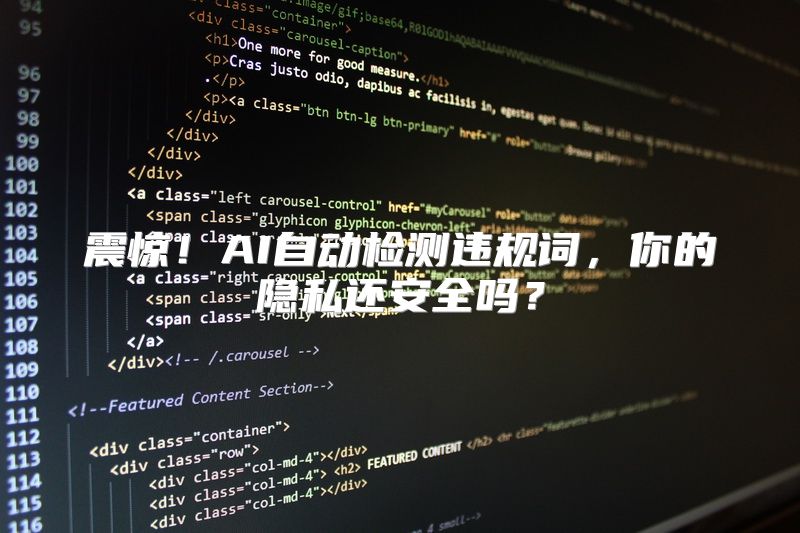 震惊！AI自动检测违规词，你的隐私还安全吗？